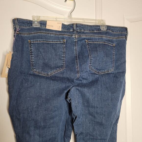 NYDJ Ami Skinny Batik Blue Size 22WP women's petite PLUS Jeans Lift Tuck Ankle - Picture 4 of 7